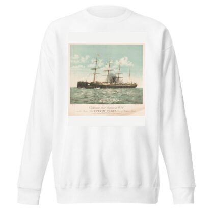 Departure of the California first regiment U.S.V. on the steam ship City of Peking for the Philippines Island by Britton & Rey Sweatshirt