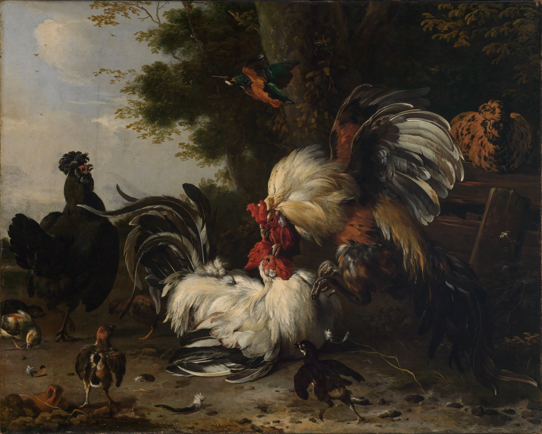 Der Krieg im Hühnerhof by Melchior de Hondecoeter