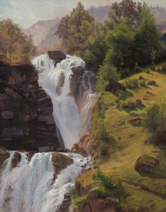 Der Reichenbachfall bei Meiringen by Johann Wilhelm Schirmer