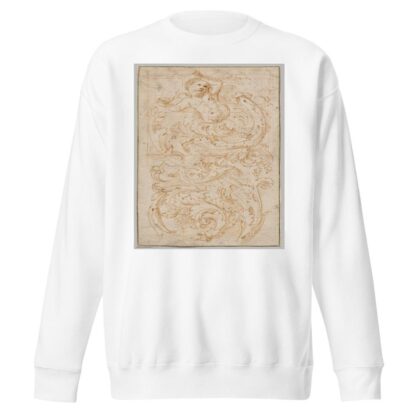 Design for a Frieze with a Putto and Acanthus Leaves by Giulio Romano Sweatshirt