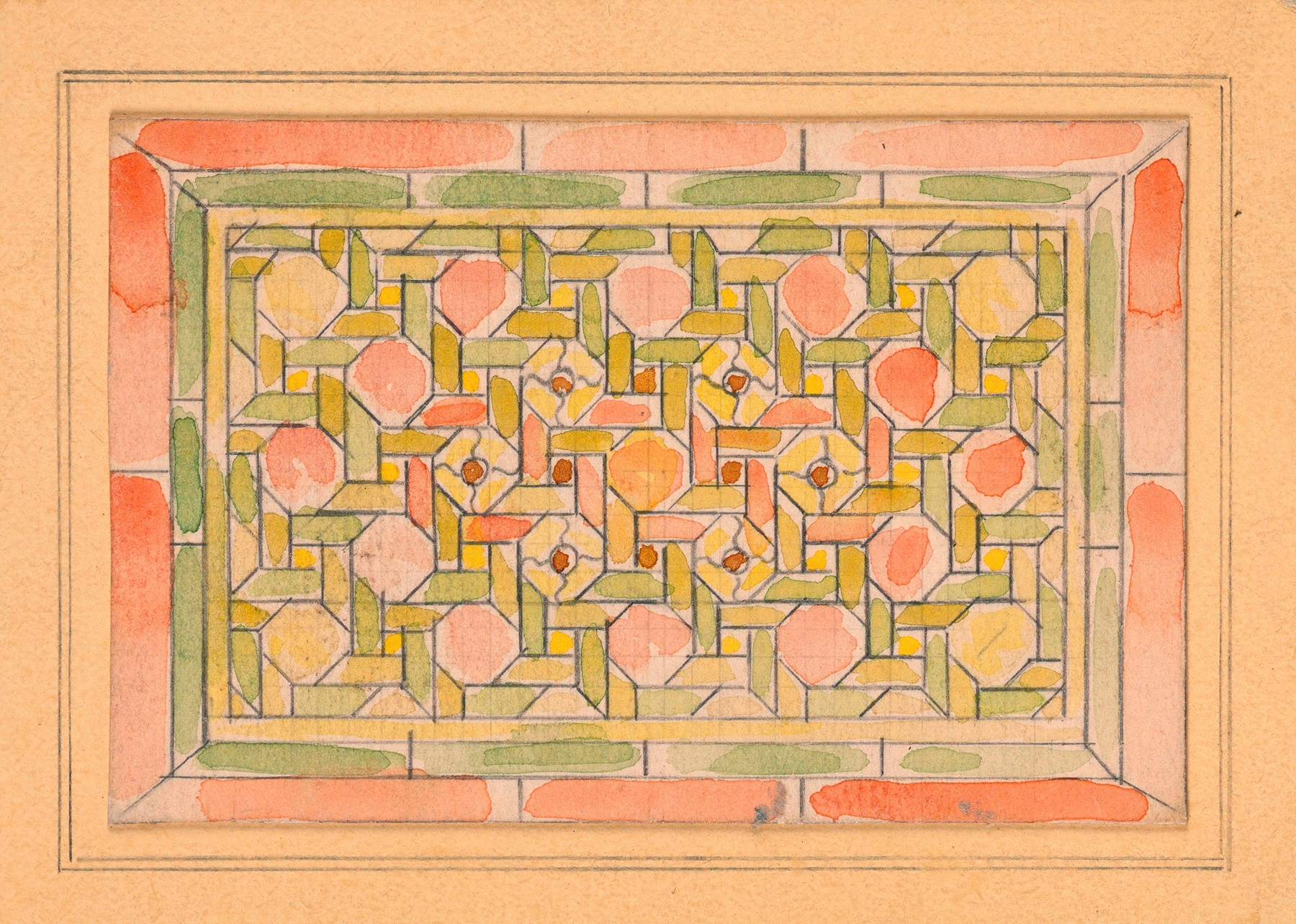 Design for stained glass by Anonymous