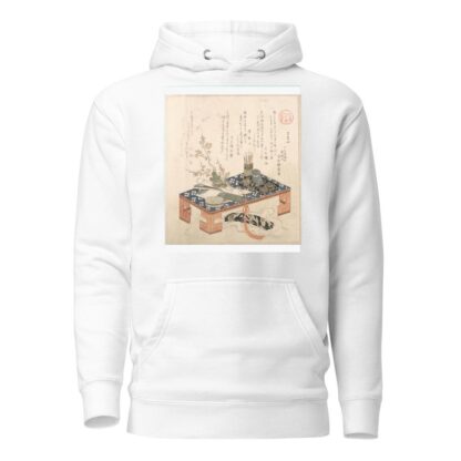 Desk with Writing Set and Plum Flowers by Kubo Shunman Hoodie