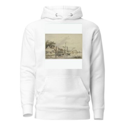 Dorf mit einer Windmühle am Wasser by Jan Hulswit Hoodie
