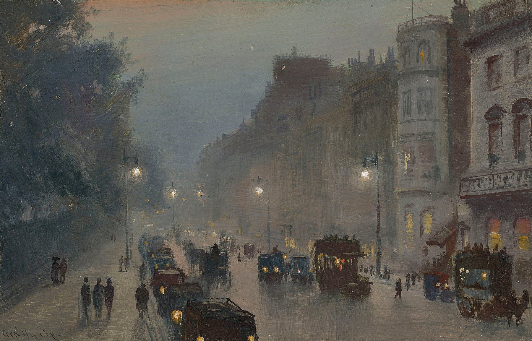 Down Piccadilly, by the Green Park by George Hyde Pownall