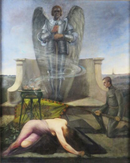 Ehrung an einem Heldendenkmal by Eduard Veith