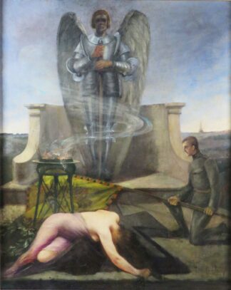 Ehrung an einem Heldendenkmal by Eduard Veith
