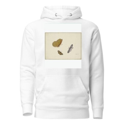 Ein gelber, ein schwarz-gelber und ein schwarz-weißer Schmetterling by Herman Henstenburgh Hoodie