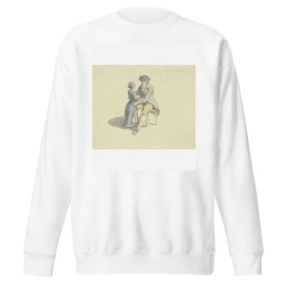 Ein Mann auf einem Stuhl sitzend in Unterhaltung mit einem Mädchen by Johann Ludwig Aberli Sweatshirt
