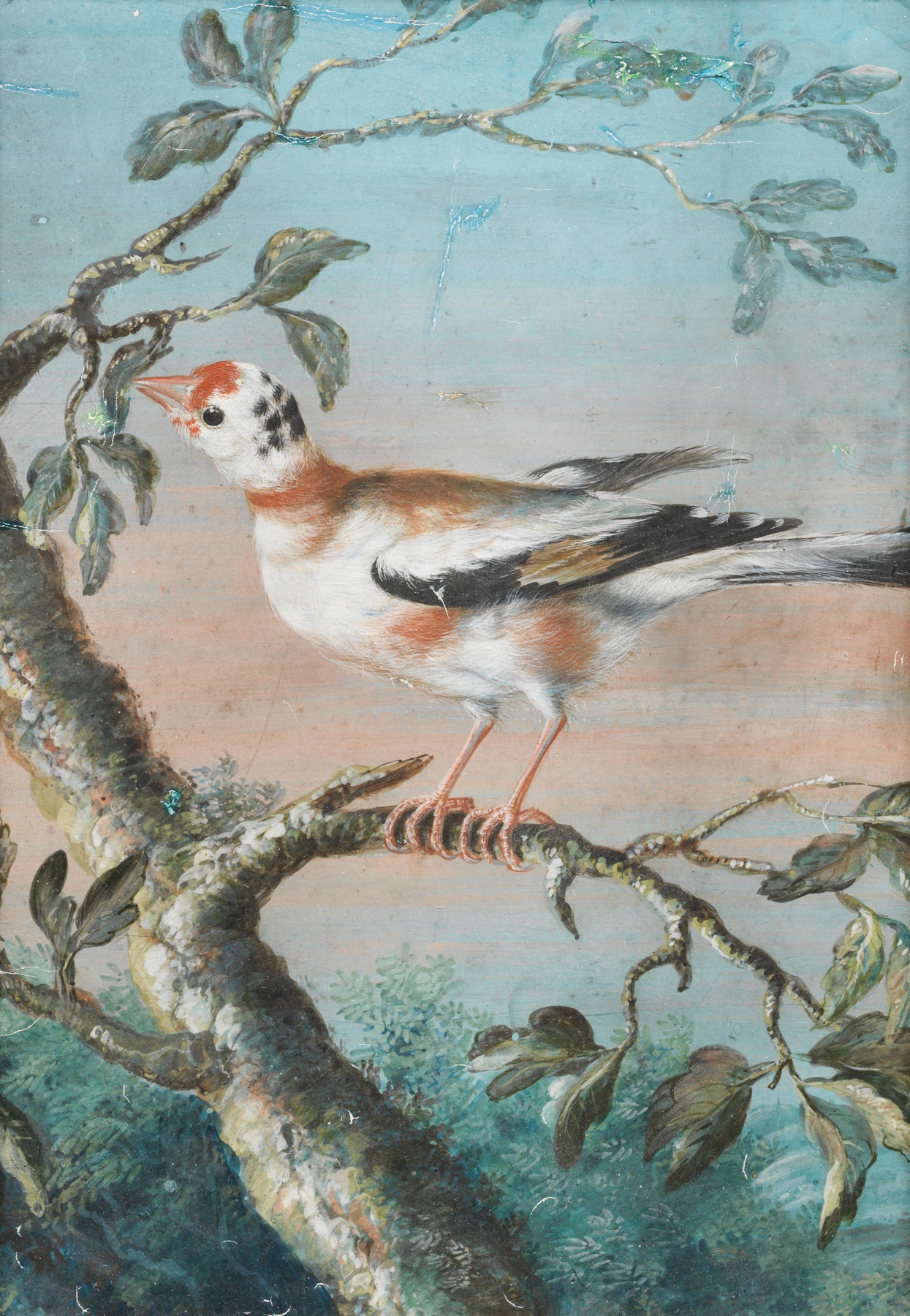Ein Vogel Auf Einem Ast by Christoph Ludwig Agricola