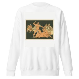Entellus killing the bull by Bartolomeo Pinelli Sweatshirt