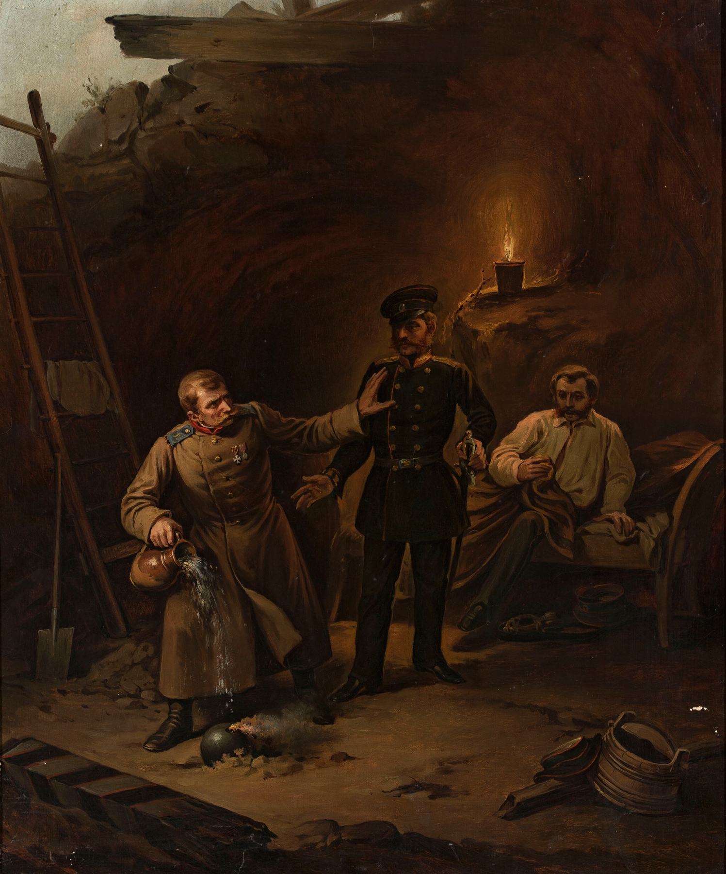 Episode from the Crimean Wars – Scene in prison by Anonymous