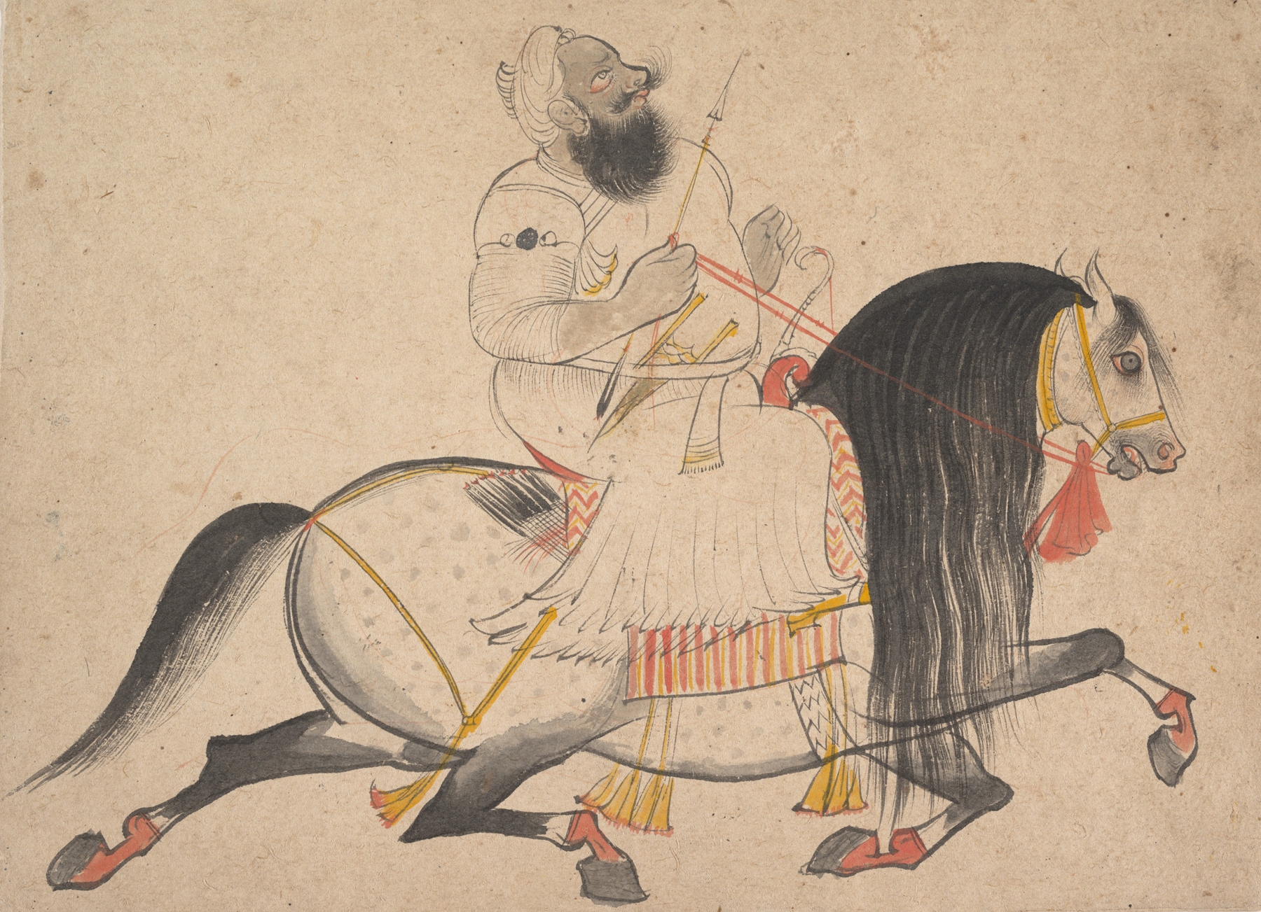 Equestrian Portrait of a Noble by Bakhta