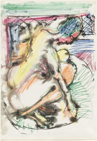 Erna Bathing in a Tub by Ernst Ludwig Kirchner