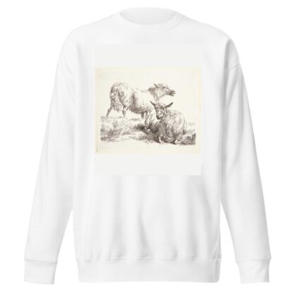 Et stående og et liggende får by Nicolaes Pietersz. Berchem Sweatshirt