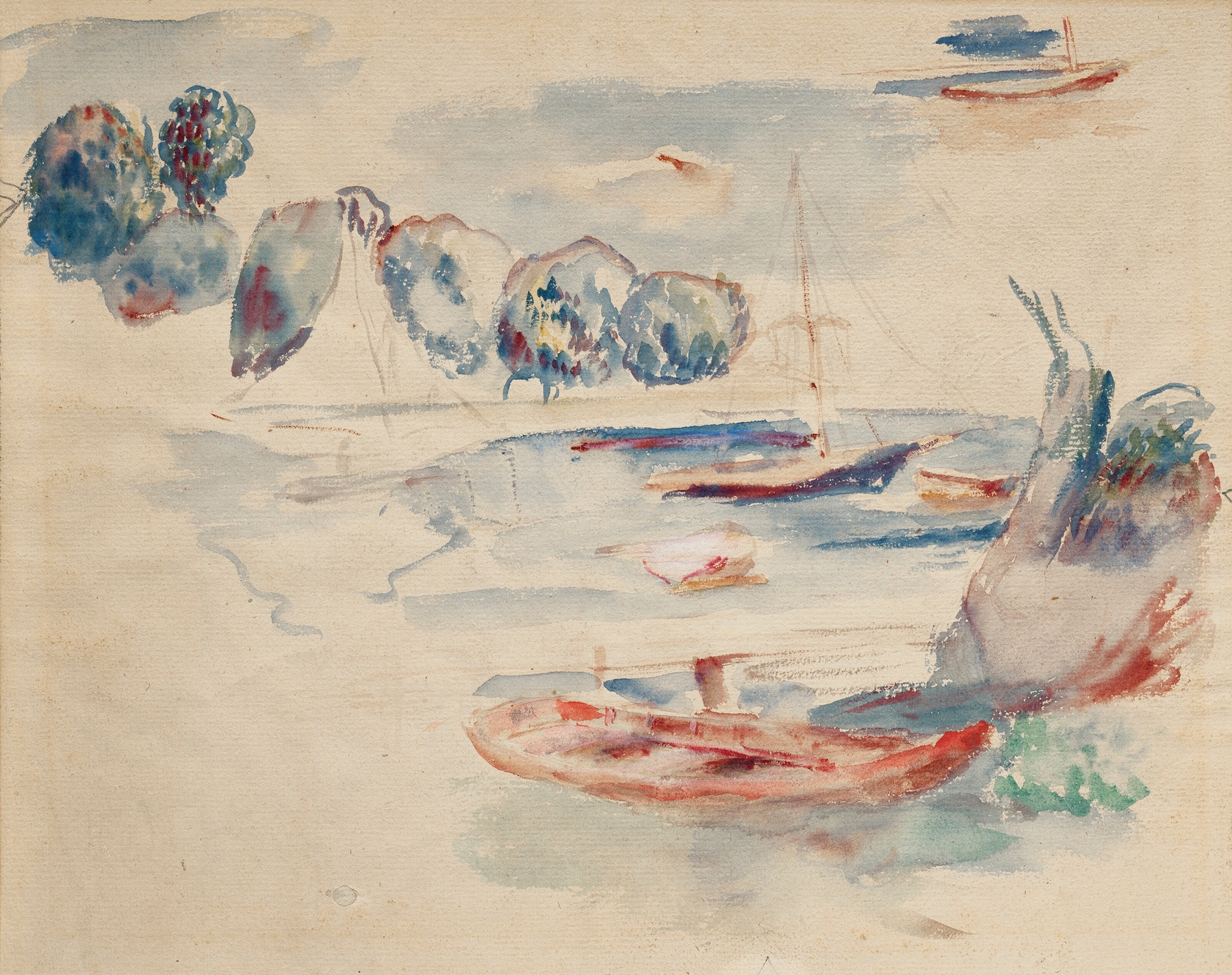 Études de bateaux by Pierre-Auguste Renoir