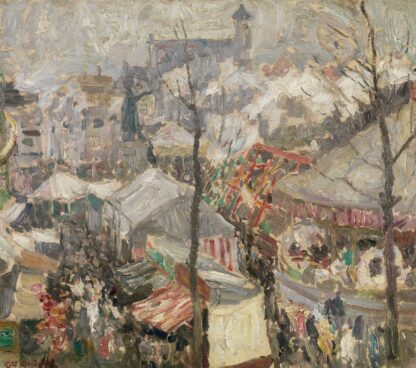 Fair at Vrijdagmarkt in Ghent by Gustave De Smet
