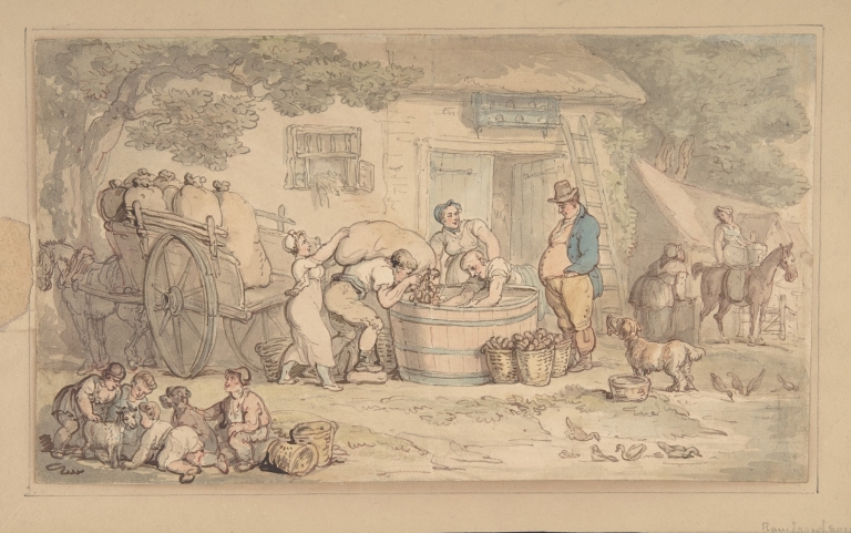 Farming scene by Thomas Rowlandson