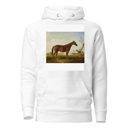 Fashion in a Landscape with Horses Beyond by Henri Delattre Hoodie