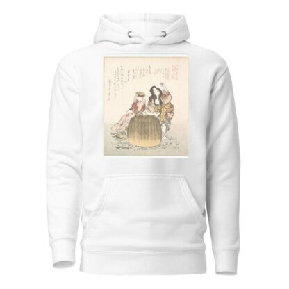 Fisherwoman with a Basket and Two Boys by Kubo Shunman Hoodie