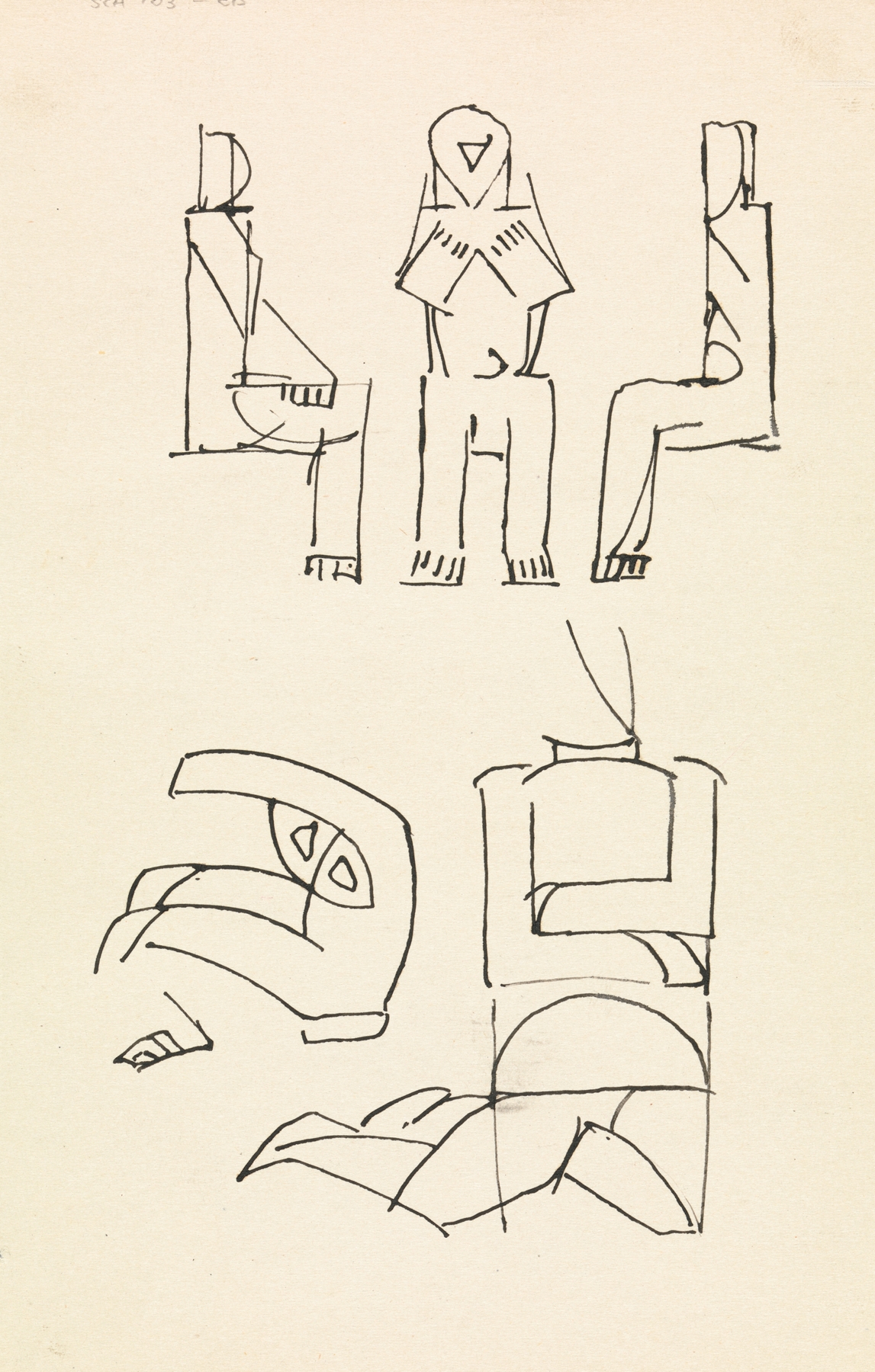 Five Figure Studies by Henri Gaudier-Brzeska