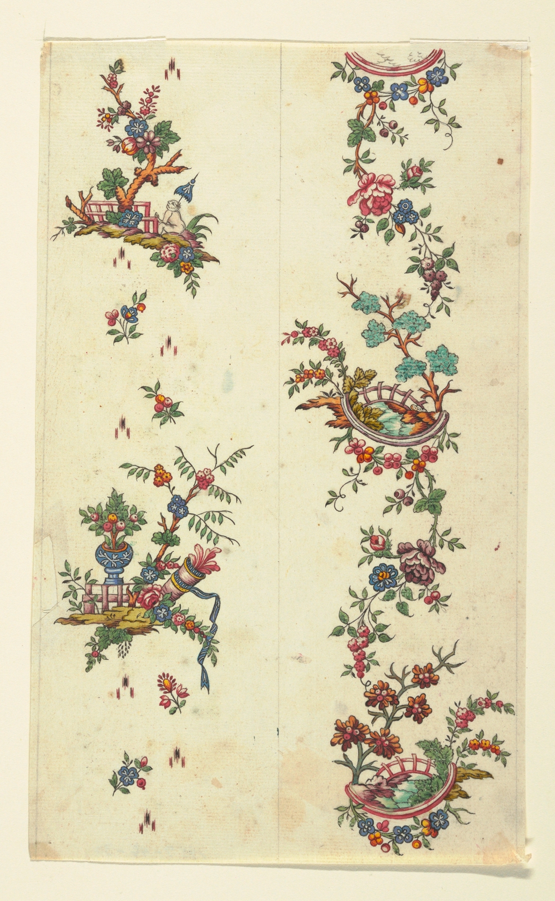 Floral design for printed textile Pl XXXI by Anonymous