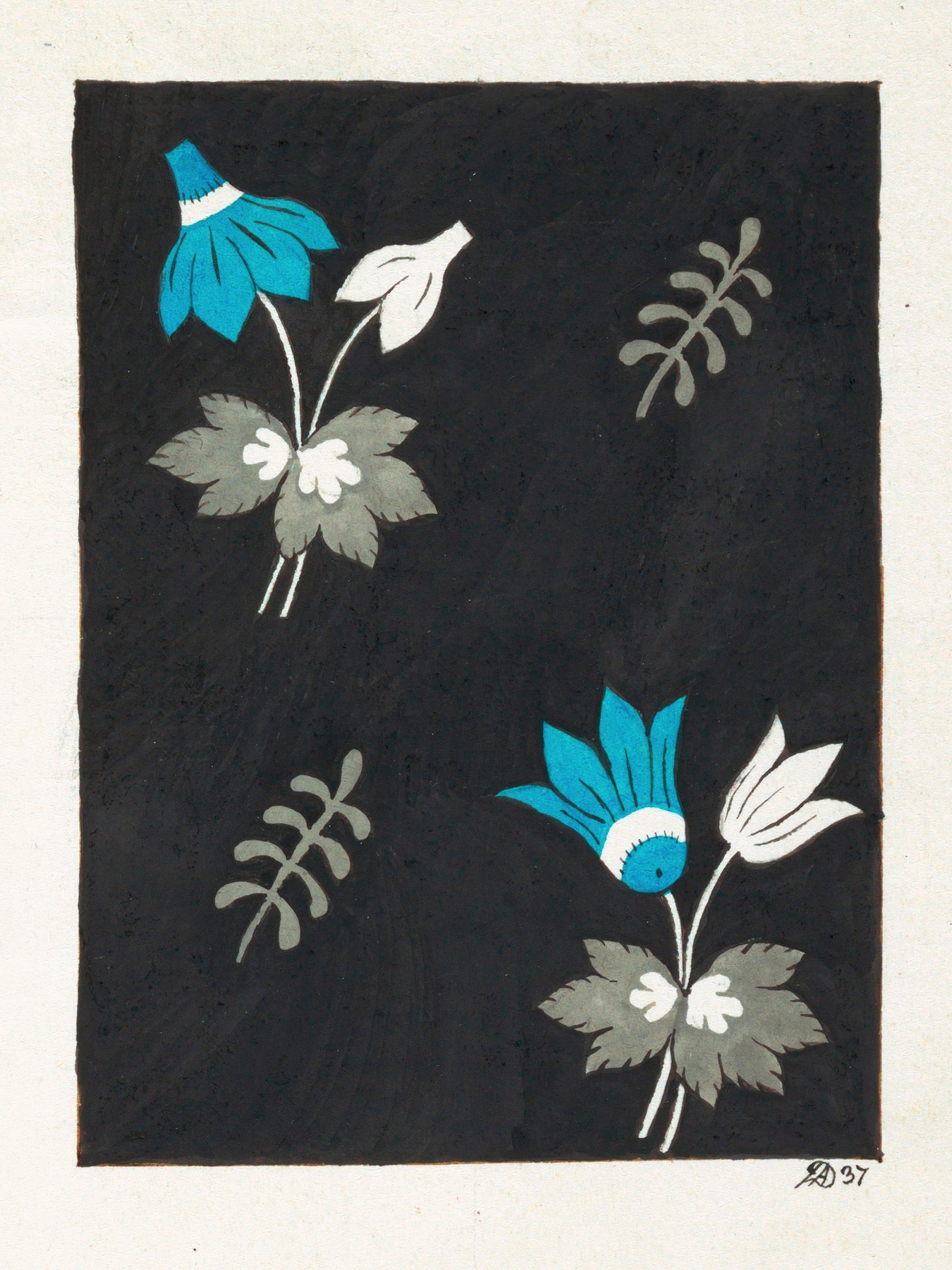 Floral design for printed textile Pl XXXVI by Anonymous