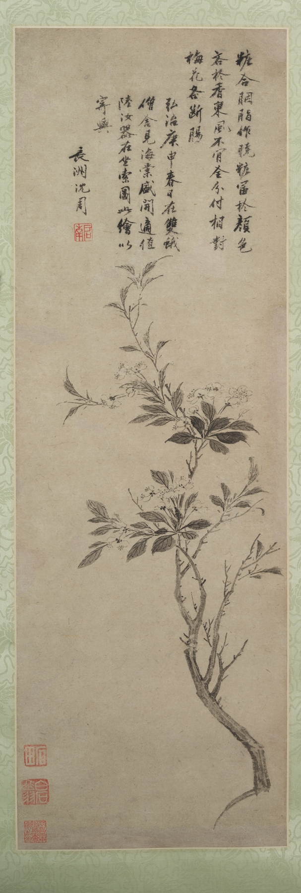 Flowering Crab Apple by Shen Zhou