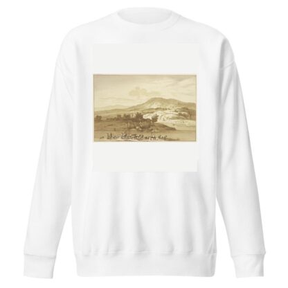 Fluß mit Herde, im Hintergrund Berge by Jan Hulswit Sweatshirt