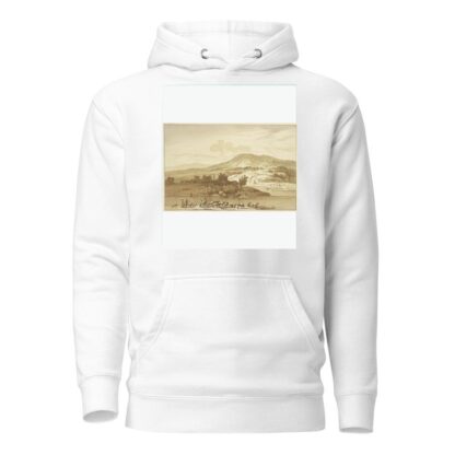 Fluß mit Herde, im Hintergrund Berge by Jan Hulswit Hoodie