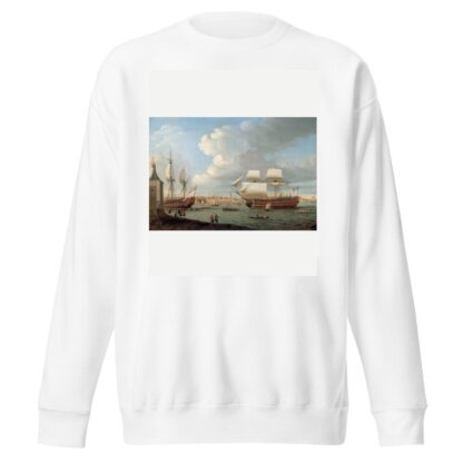 Foudroyant and Pégase entering Portsmouth Harbour, 1782 by Dominic Serres Sweatshirt