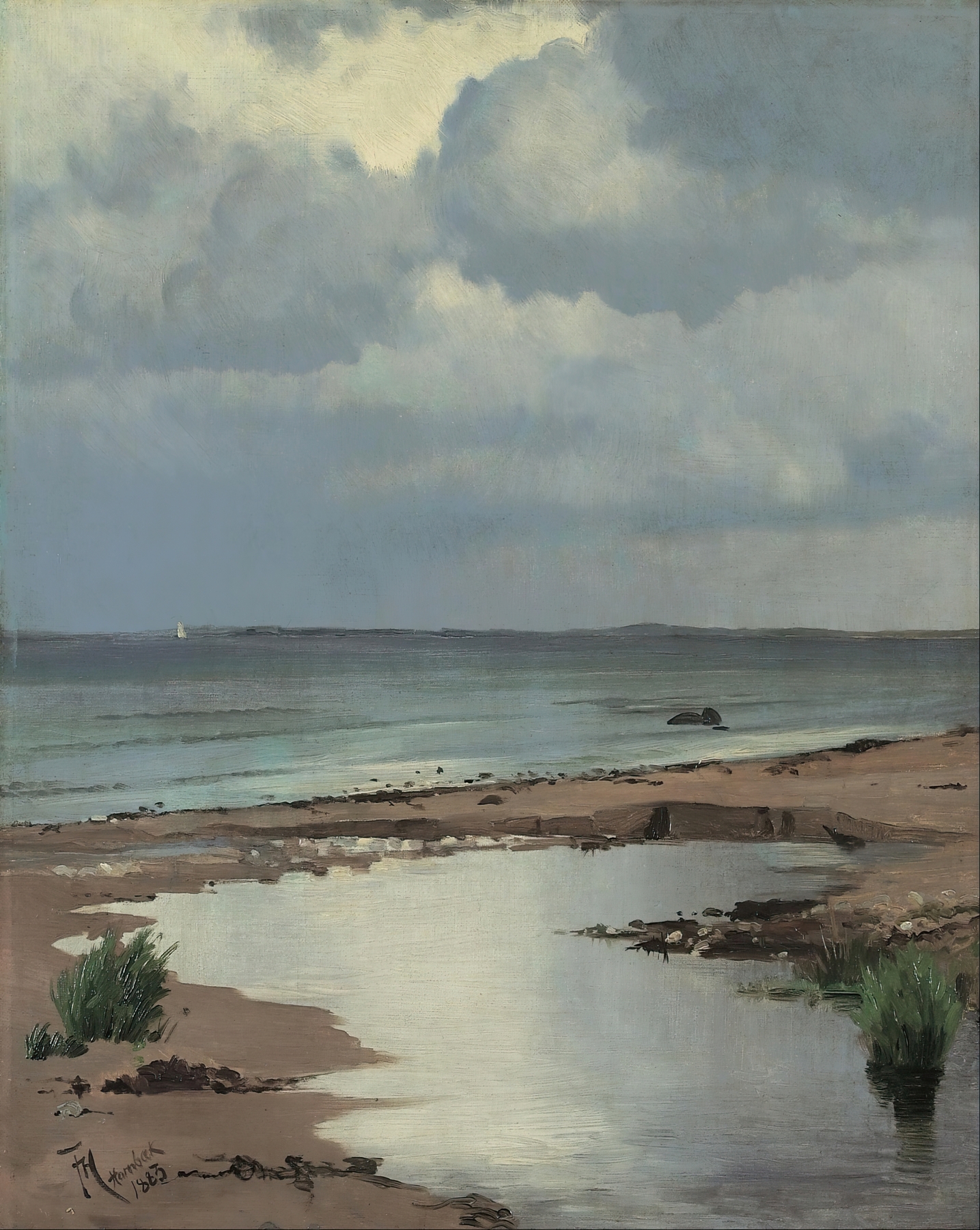 From the beach at Hornbæk by Frants Henningsen