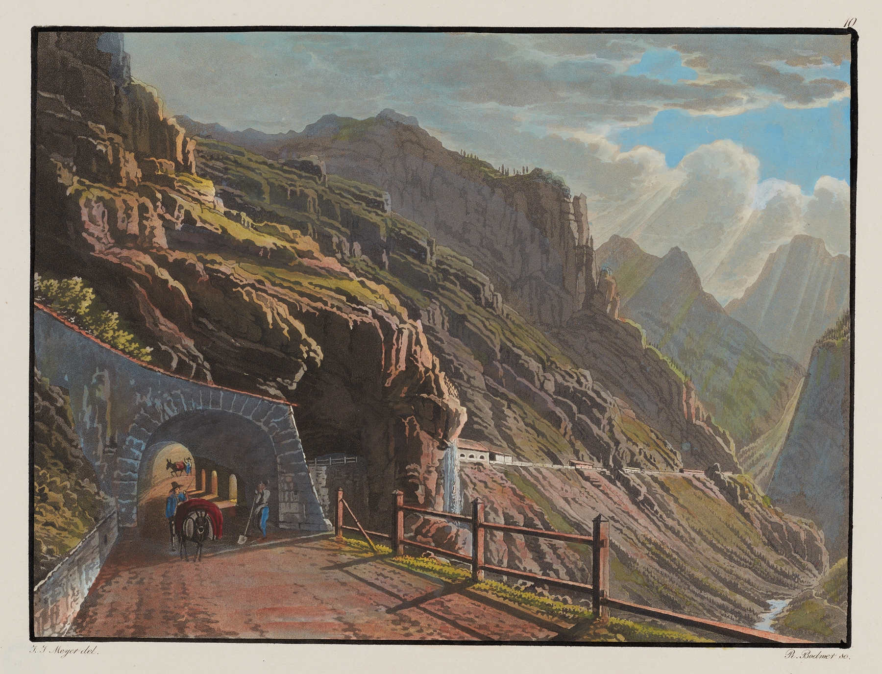 Galerie al Rio di Peder, au dessous de l’Auberge de Spondalunga, en allant à Bormio by Johann Jakob Meyer