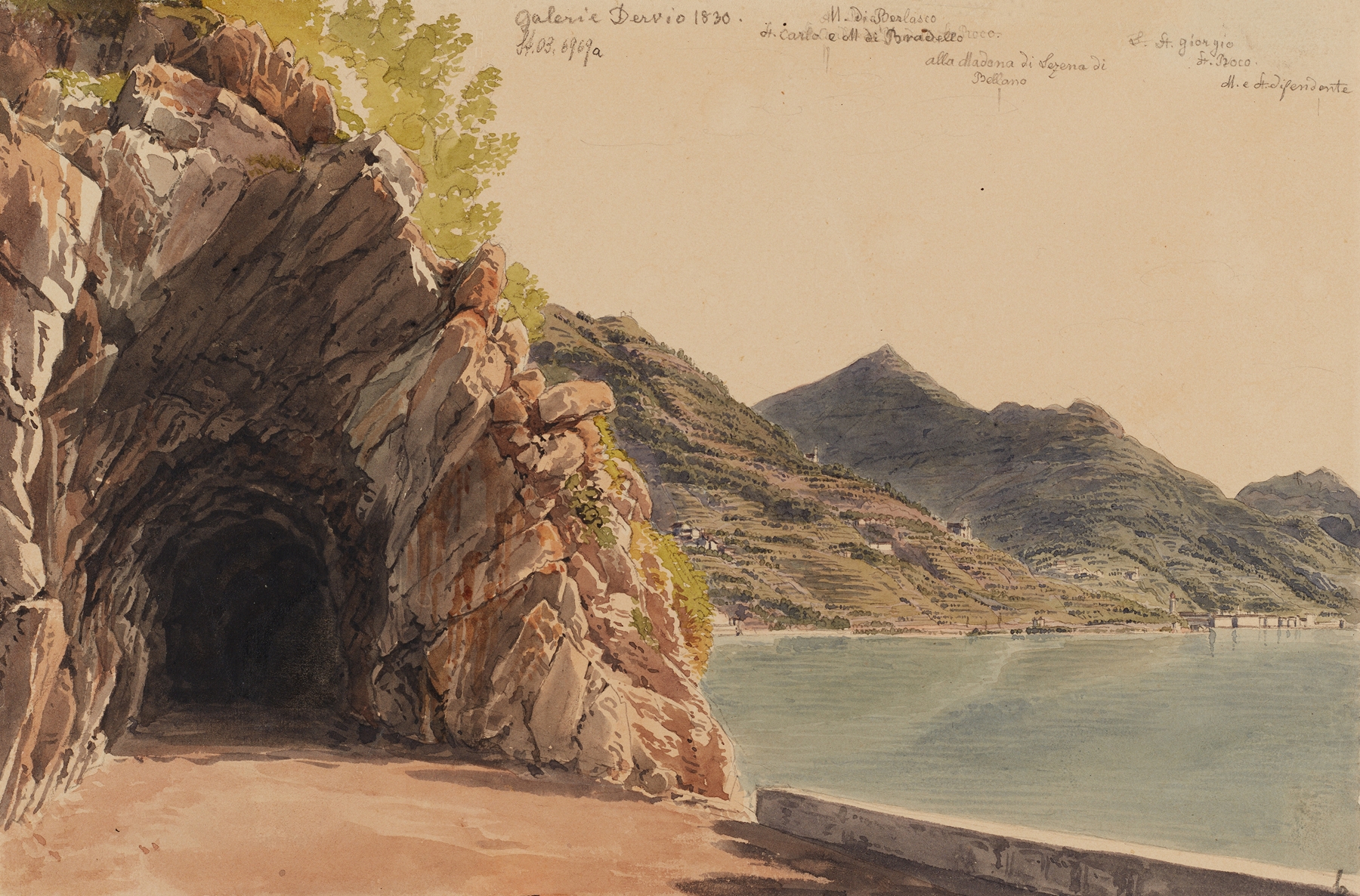 Galleria vicino Dervio by Johann Jakob Meyer