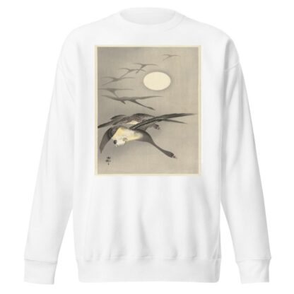 Geese at full moon by Ohara Koson Sweatshirt