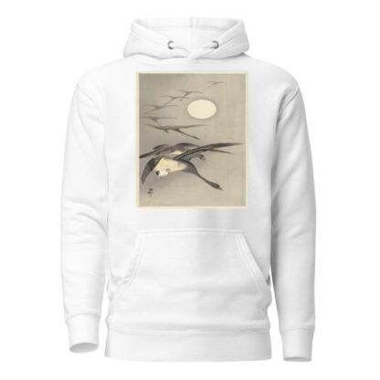 Geese at full moon by Ohara Koson Hoodie