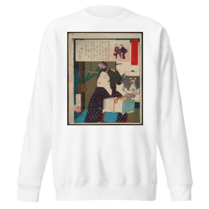 Geisha Carrying Hand Towels at 6;00 p.m. by Tsukioka Yoshitoshi Sweatshirt