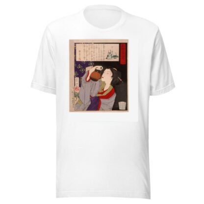 Geisha Drinking from Sake Kettle at 2;00 a.m. by Tsukioka Yoshitoshi T-Shirt