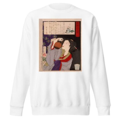 Geisha Drinking from Sake Kettle at 2;00 a.m. by Tsukioka Yoshitoshi Sweatshirt