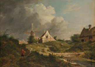 Gezicht aan de vervallen wal te Amsterdam aan de stadszijde tussen de Muiderpoort en de Weesperpoort by Jan Hulswit