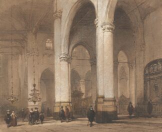 Gezicht in de St.-Laurenskerk te Rotterdam by Johannes Bosboom
