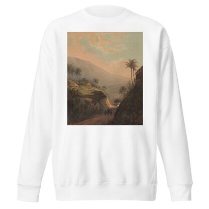 Gezicht op een weg naar de vallei van Salak op Java Weg van buitenzorg naar de vallei van de Salak by Johan Conrad Greive Sweatshirt
