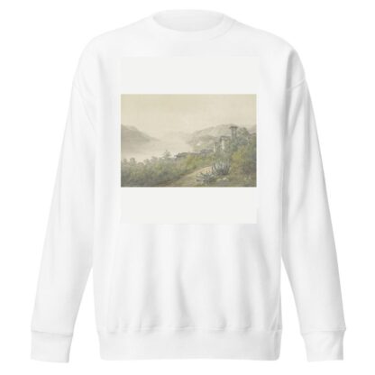 Gezicht vanuit het park van Bellagio, aan het Comomeer by Karoly Lajos Libay Sweatshirt