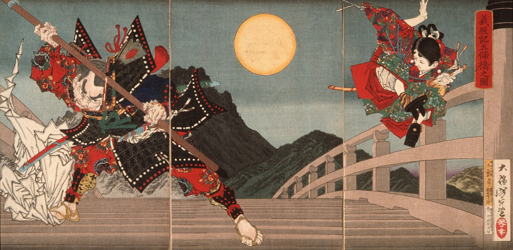 Gojō Bridge, an Episode from the Life of Yoshitsune by Tsukioka Yoshitoshi