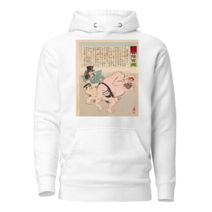 Grand Sumo Tournament of the Two Nations, from the Series ‘Long Live Japan! One Hundred Selections, One Hundred Laughs’ by Kobayashi Kiyochika Hoodie