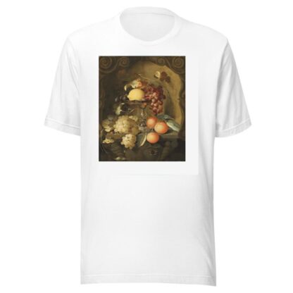 Grapes and a lemon on a tazza, with oranges on a ledge in a sculpted stone niche by Laurens Craen T-Shirt