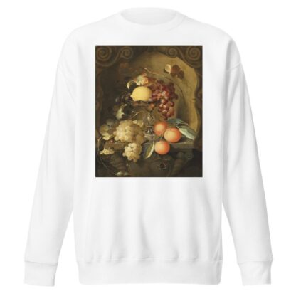 Grapes and a lemon on a tazza, with oranges on a ledge in a sculpted stone niche by Laurens Craen Sweatshirt
