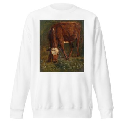 Grazing red heifer. Study by Johan Thomas Lundbye Sweatshirt