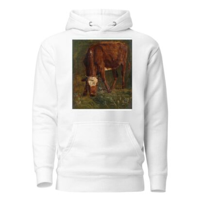 Grazing red heifer. Study by Johan Thomas Lundbye Hoodie