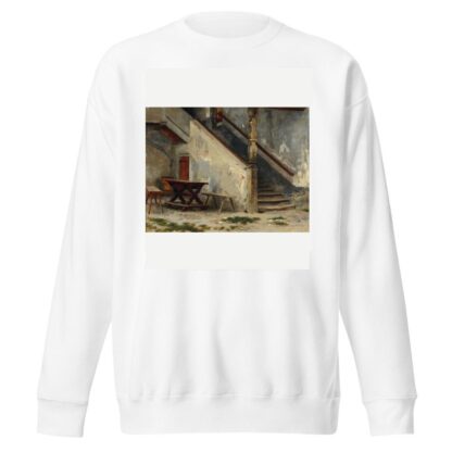 Hausgang mit Treppenaufgang by Franz von Defregger Sweatshirt