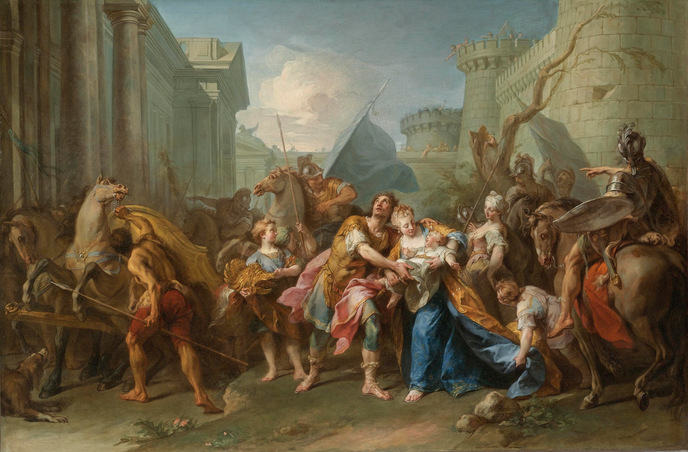 Hector Taking Leave Of Andromache by Jean Restout the Younger